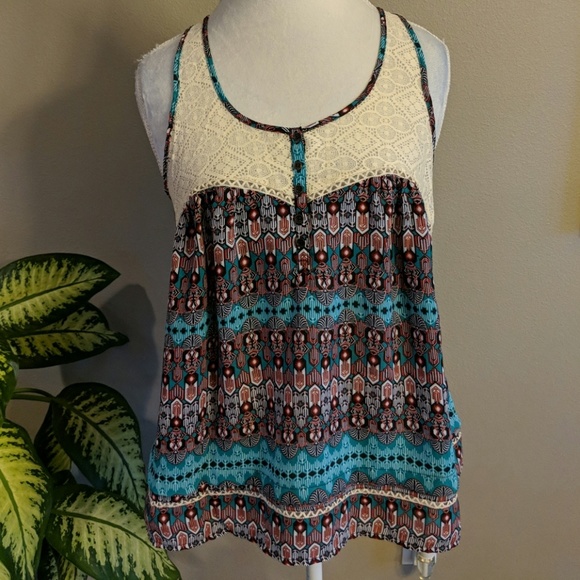 Taylor & Sage Tops - Taylor & Sage lace tank top size XL